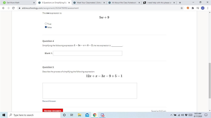 1.Simplifying the following expression small 1-3s-s+8-2, the new expression is blank-example-1