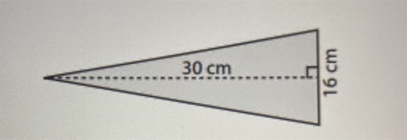 6th grade math Find the area of the triangle and choose the appropriate result-example-1