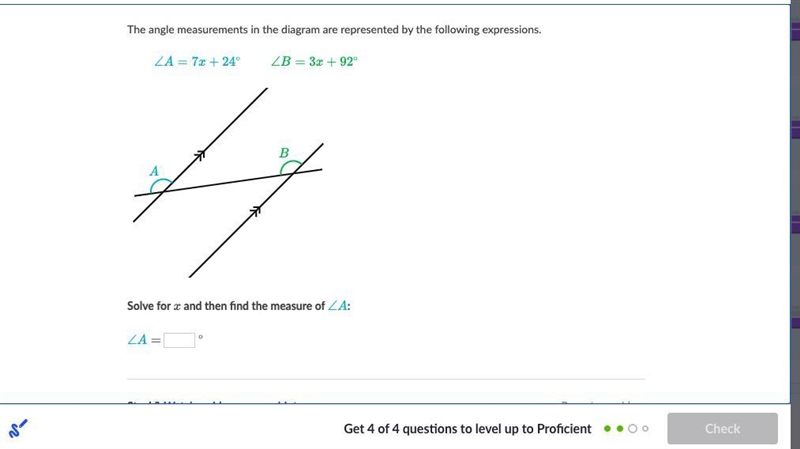 The angle measurements in the diagram are represented by the following expressions-example-1