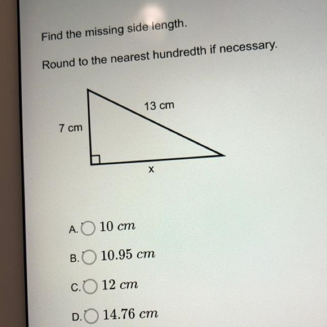 Find the missing side-geometry!!-example-1