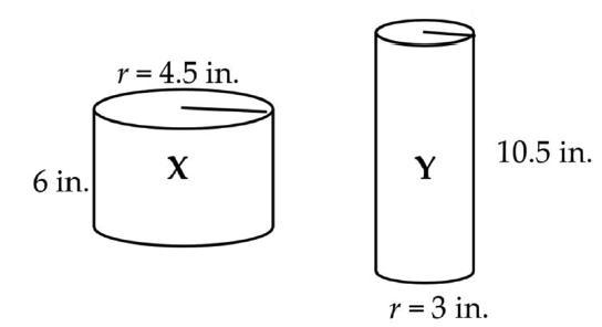 A cereal company is exploring new cylinder-shaped containers. Two possible containers-example-1