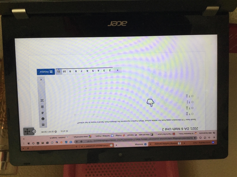 sarah lives 7.15 kilometers away from her school. which fraction represents the distance-example-1