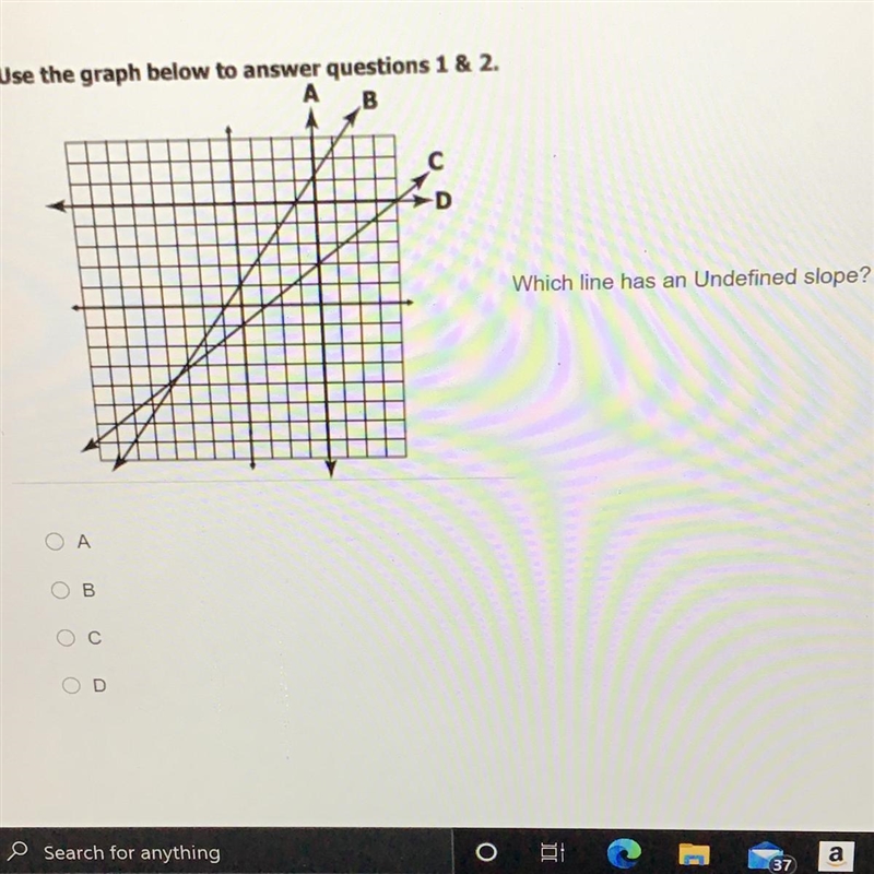 Which line has an Undefined slope? Helpp-example-1