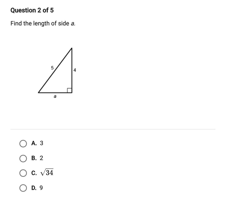 Find the length of side a (MATH)-example-1