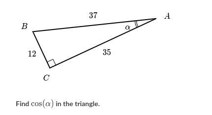 Find cos in the triangle There are 2 pictures-example-1