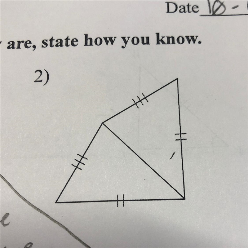 State of the two triangles are congruent. if they are, state how you know.-example-1