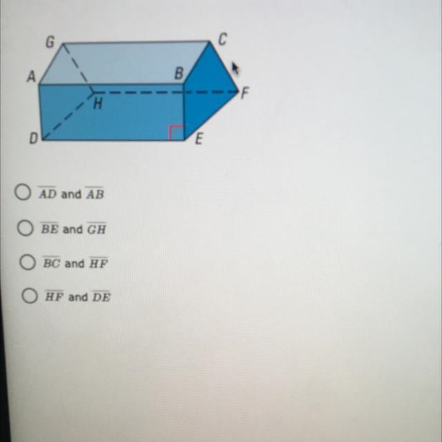 Which segments in the picture are parallel ad and ab, be and gh, bc and hf, hf and-example-1