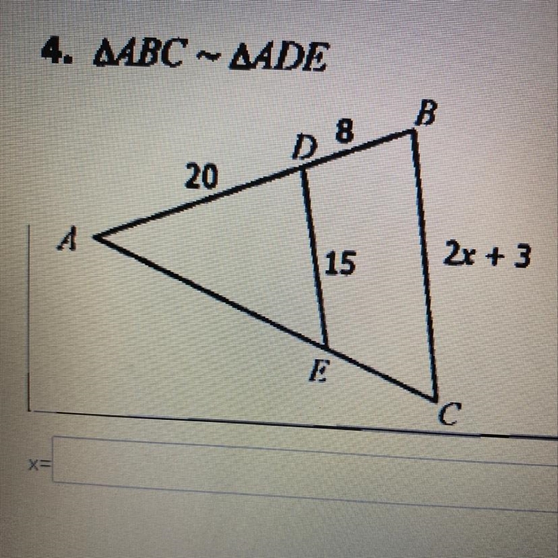 What does x equal to?-example-1