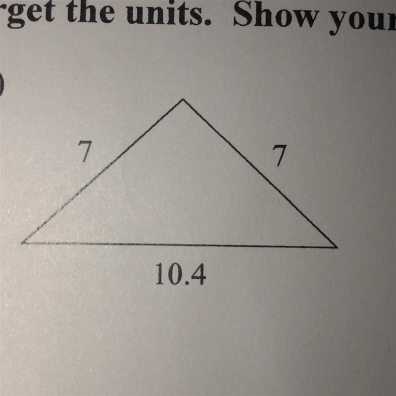 Find the area of each triangle. Round values to the nearest tenth. Show your math-example-1