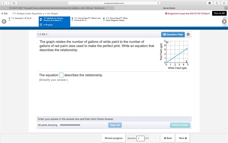 HELP! ASAP: The graph relates the number of gallons of white paint to the number of-example-1