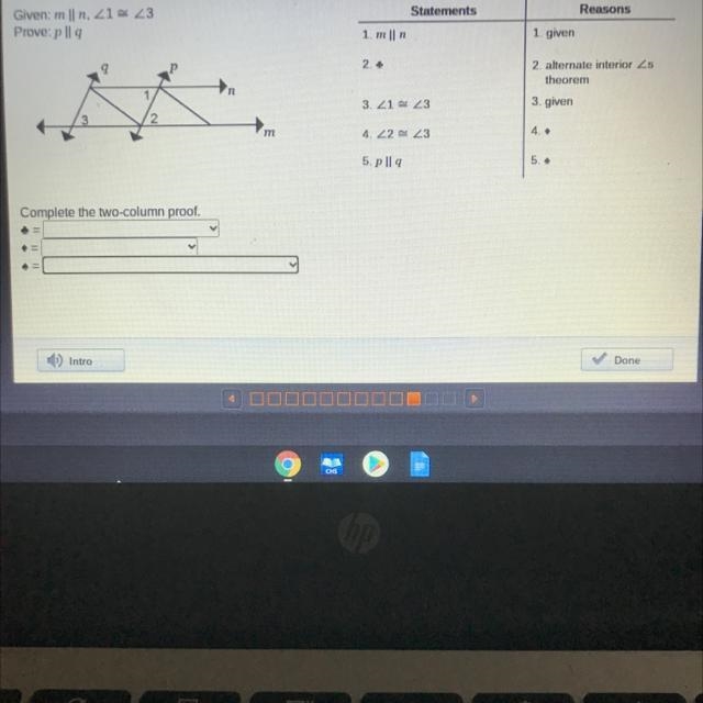 Complete the two column proof.-example-1