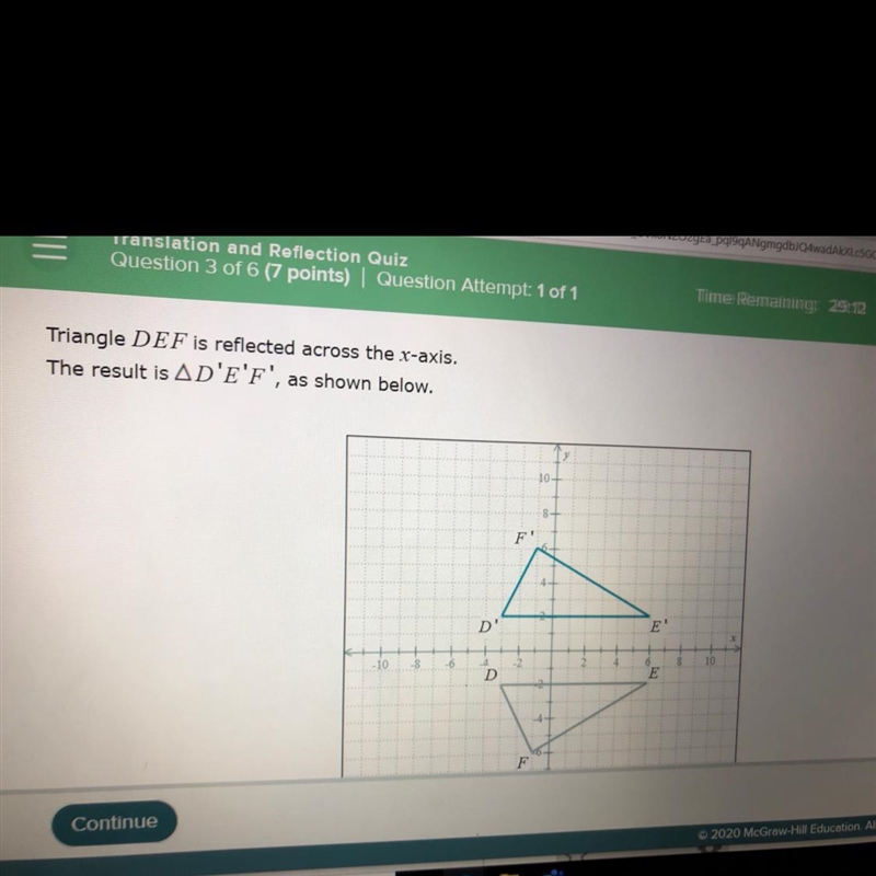 What is the general rule that best describes the reflection-example-1