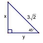 I'll give more points here is what I need. Find the values of x and y in each right-example-1