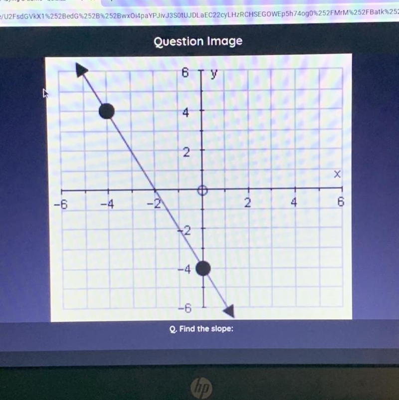 Find the slope: A. 1/2 B.2/1 C.-2/1 D.-1/2-example-1