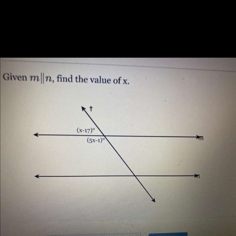 Given m|n, find the value of x. kt (x-17) (5x-1) >m please help me-example-1