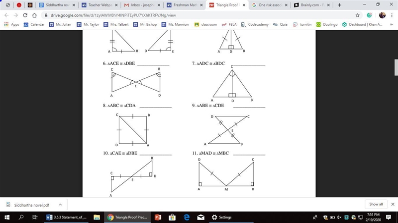 Which one would this be (#6) sss, sas,asa,aas,hl-example-1