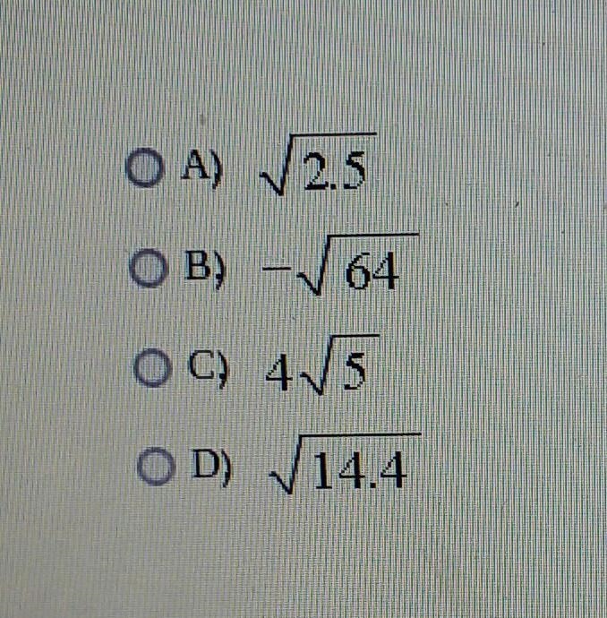 Which of the following is a rational number? ​-example-1