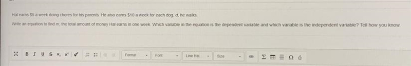 urgent!! hal earns $5 doing chores for his parents. he also earns $10 a week for each-example-1