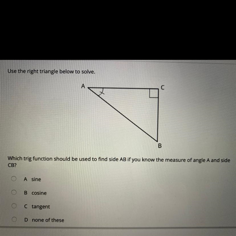 You guys I don’t even know how to start this help please!!! Use the right triangle-example-1