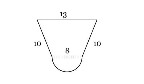 LOTS OF POINTS! Find the Perimeter of the figure below, composed of an isosceles trapezoid-example-1