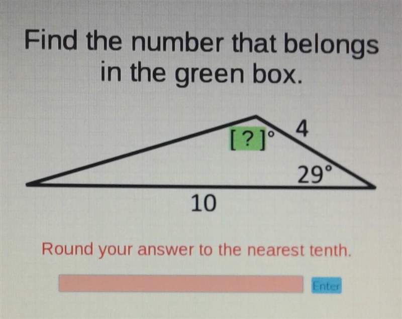 Find the number that belongs in the green box. Round your answer to the nearest tenth-example-1