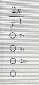 Simplify this expression with only positive exponents. ​-example-1