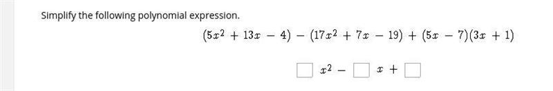 Simplify the following polynomial expression.-example-1