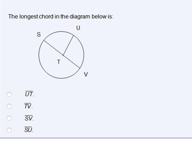 The longest chord in the diagram is?-example-1