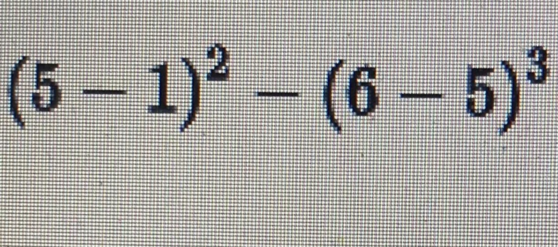 (5-5)^2 - (6-5)^3 simplify the expression PLEASE HELP-example-1