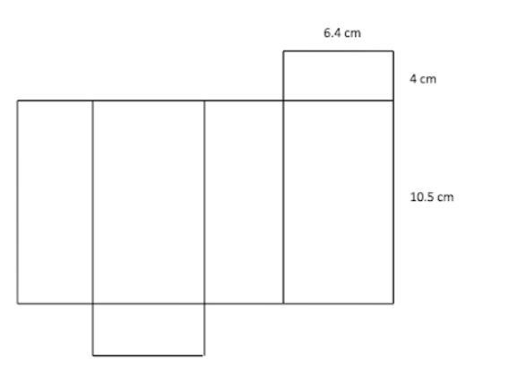 The diagram shows the net of a juice box. The box is a rectangular prism. What is-example-1