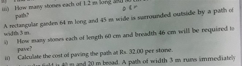 Help ques starts frm a rectangular garden​-example-1