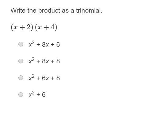 Please help with these 5 questions about trinomials. Thank you so much! :)-example-1