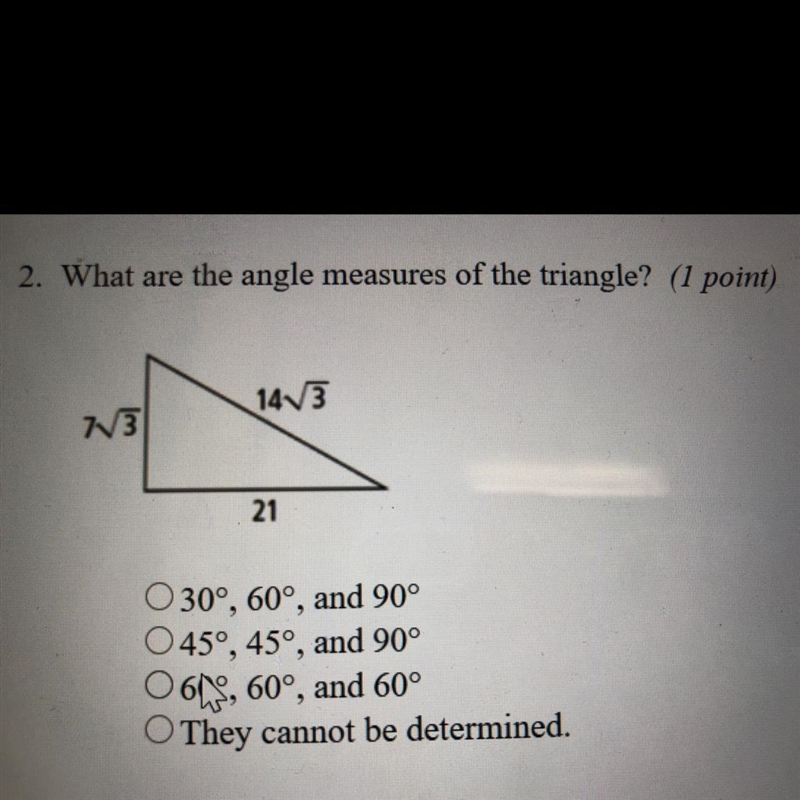 2. What are the angle measures of the triangle?-example-1