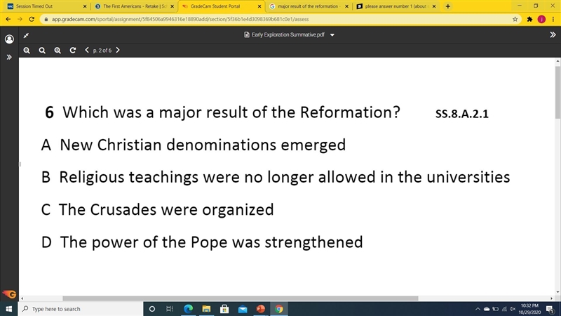 Answer number 6 (about the reformation)-example-1