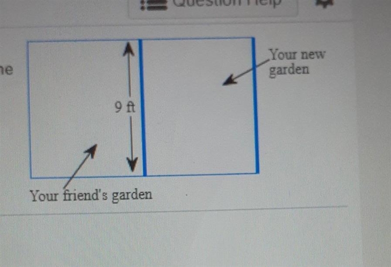 In a community garden shown to the right you want to plan a fence in a vegetable garden-example-1