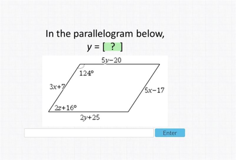 Find y of a paralagram-example-1