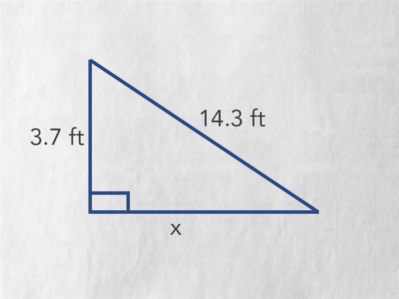 PLEASE HURRY A triangle and two of its side lengths are shown in the diagram. Which-example-1