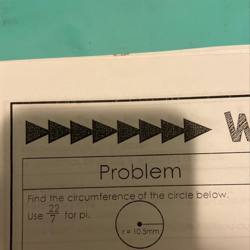 Someone please help me outttt WET Problem Find the circumference of the circle below-example-1