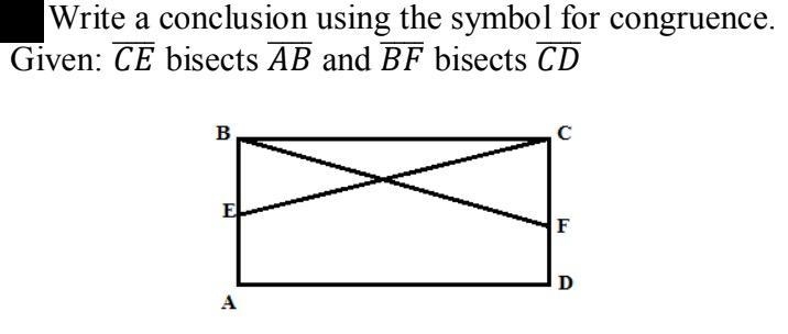 Write a conclusion using the symbol for congruence. (Two questions)-example-1