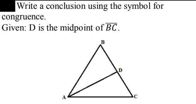 Write a conclusion using the symbol for congruence. (Two questions)-example-2