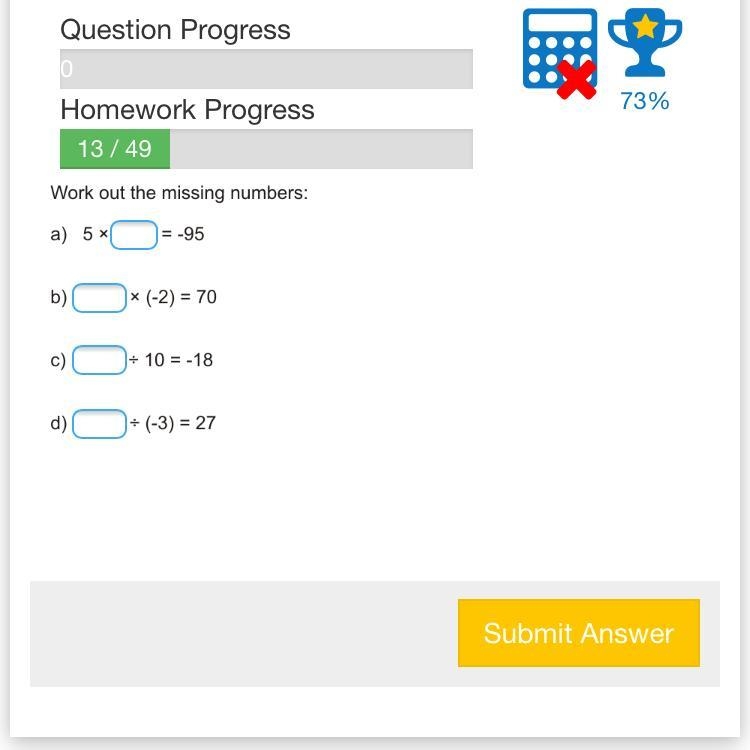 Work out the missing numbers-example-1