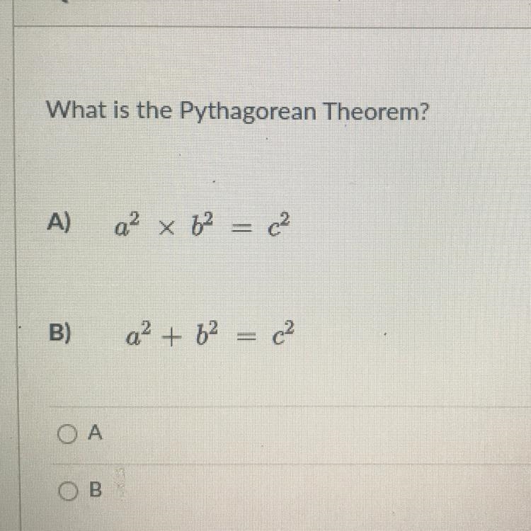 What is the Pythagorean theorem? Need help ASAP! Tyyy-example-1