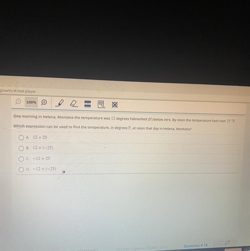 which expression can be used to find the temperature, in degrees F, at noon that day-example-1