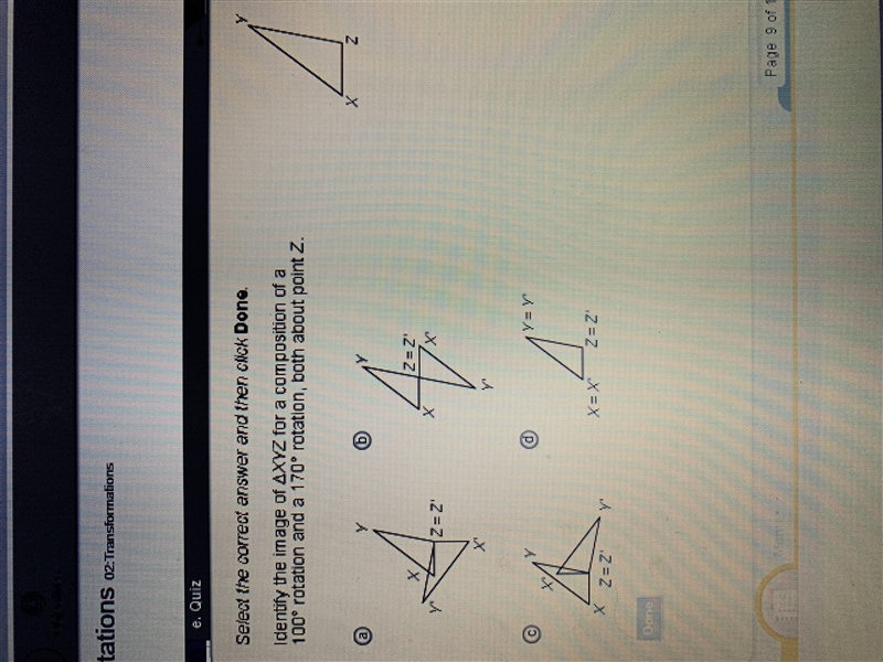 Identify the image of xyz for a composition of a 100 rotation and a 170 rotation both-example-1