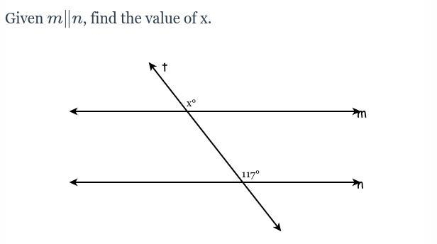 Given m//n, find the value of x-example-1