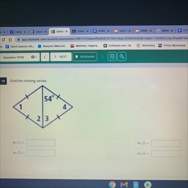 Find the missing values.-example-1