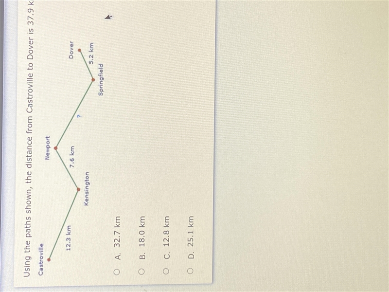 the distance from castroville to dover is 37.9 kilometers, how far is it from new-example-1