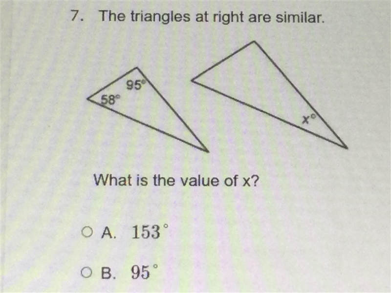 The triangles at right are similar what is the value of x-example-1