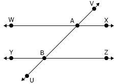 Line WX is parallel to line YZ. If m∠XAB = (2x + 16)° and m∠VAW = 138°, find the value-example-1