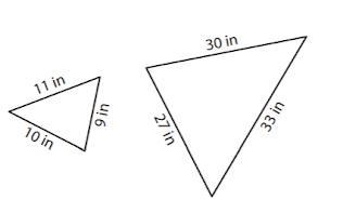 Are these triangles similar? A) Yes B) No-example-1